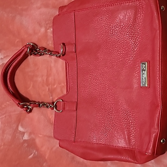 Olivia + Joy Red Satchel Purse - Picture 2 of 14